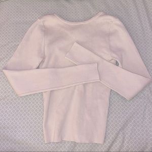 SOLD - Lace-up back sweater